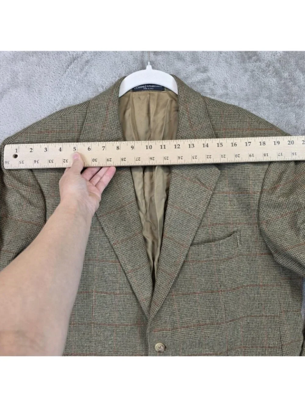 Polo By Ralph Lauren Blazer Mens 43S Brown Cashmere Sport Coat Made In Italy VTG